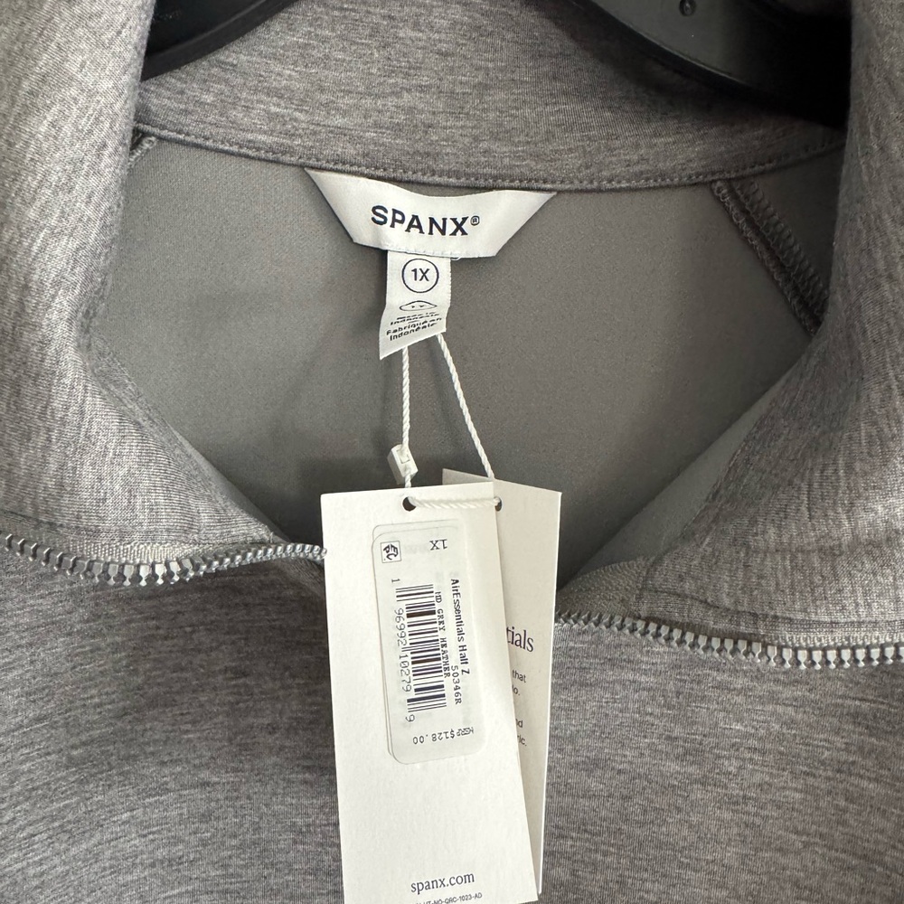 SPANX women’s  Gray Zip-Up Sweatshirt - Picture 2 of 3